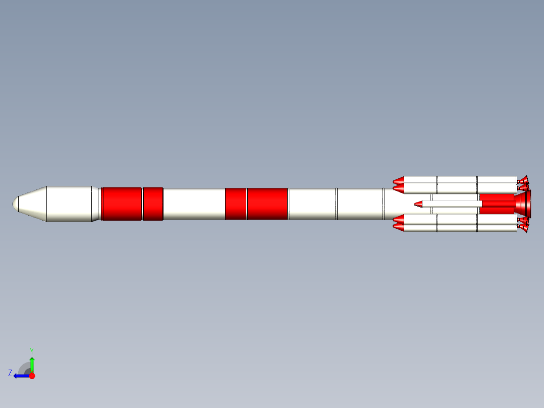 A0002538-极地太阳同步轨道发射火箭右视图