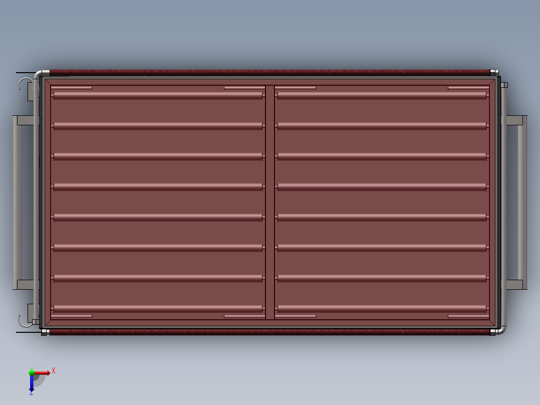 货架、PCB行业运输车俯视图