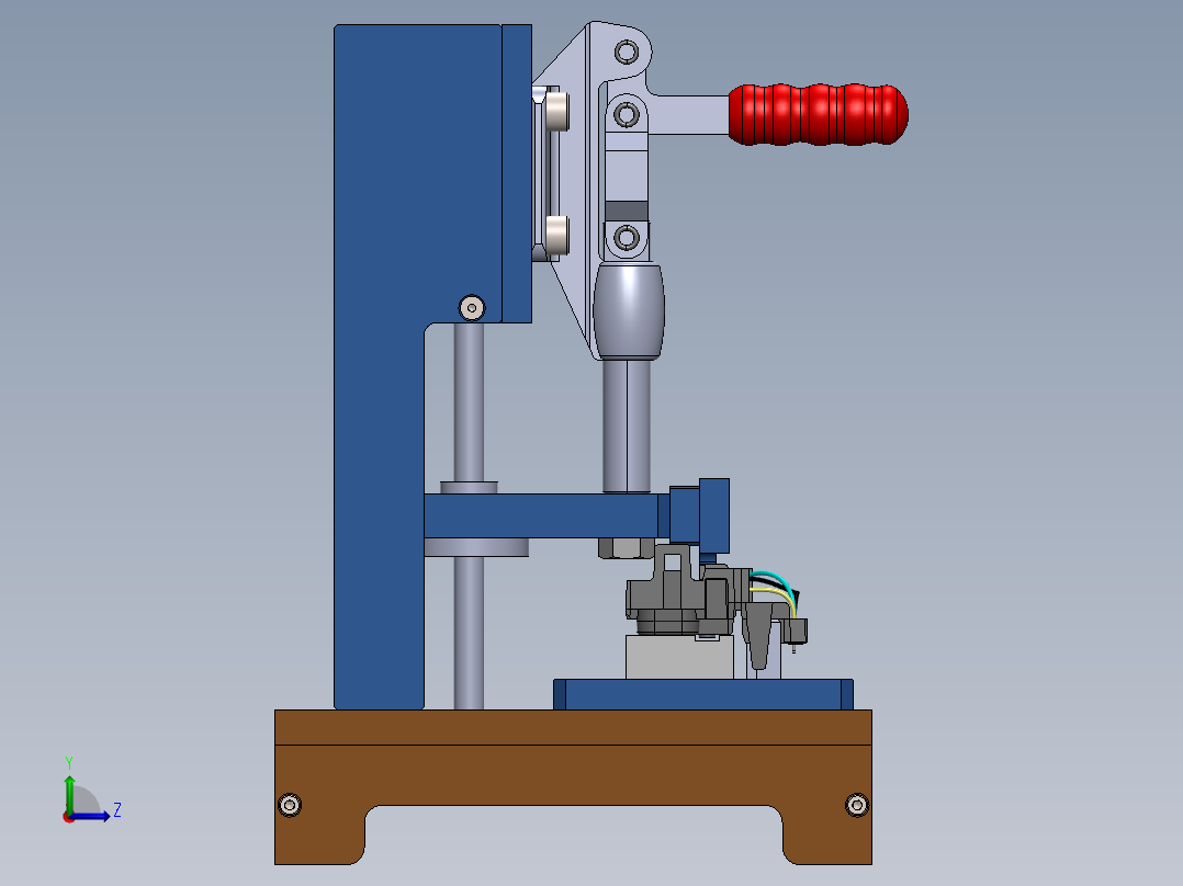 A0002808-电气端子的手动台式压床左视图