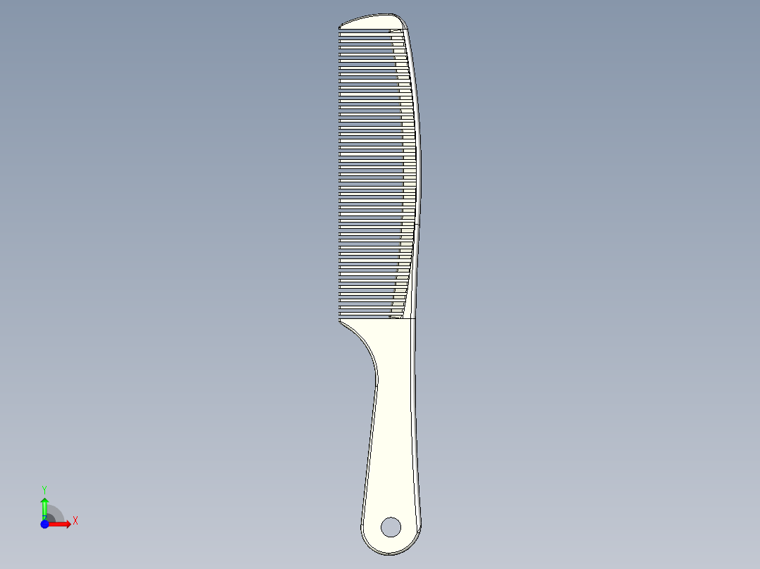 实用型家用梳子前视图