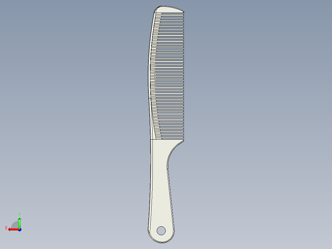 实用型家用梳子后视图