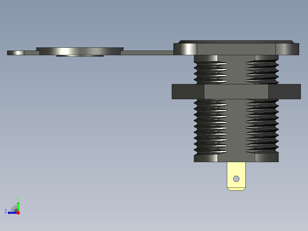 电池充电器USB汽车适配器5V 2.4A右视图