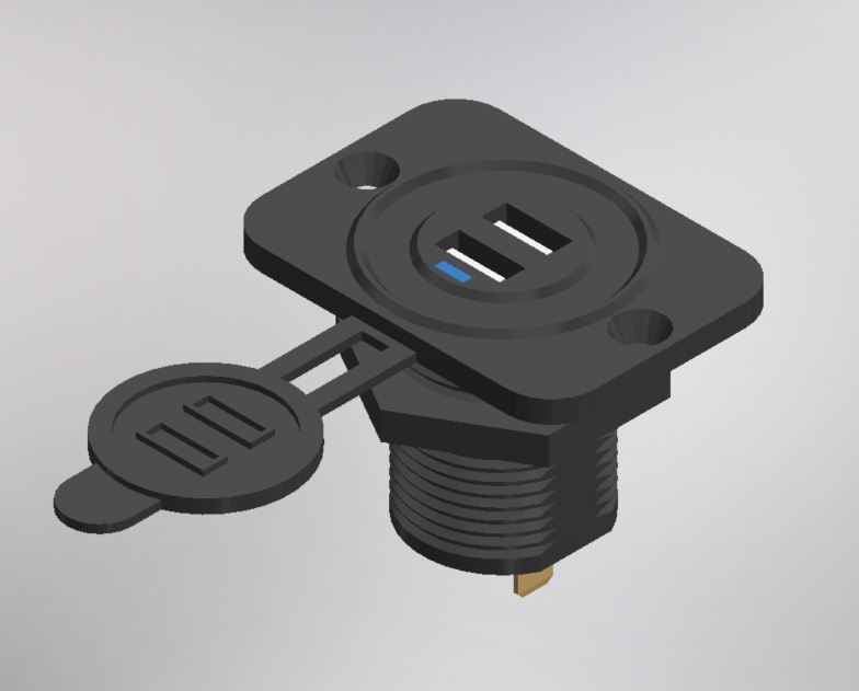 电池充电器USB汽车适配器5V 2.4A