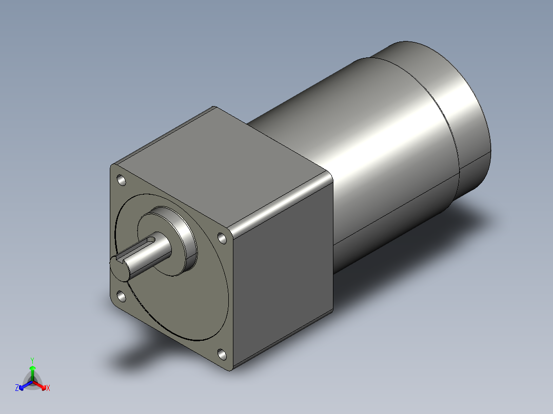 雨田减速电机51K60RGU-C-5GU25K正等轴测图