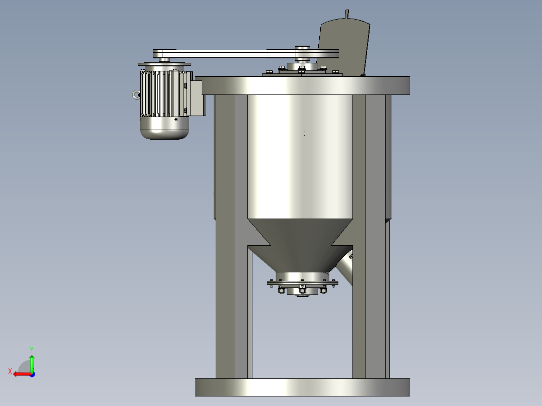 小麦玉米种子农药包衣拌种机后视图