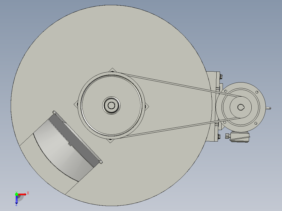 小麦玉米种子农药包衣拌种机俯视图