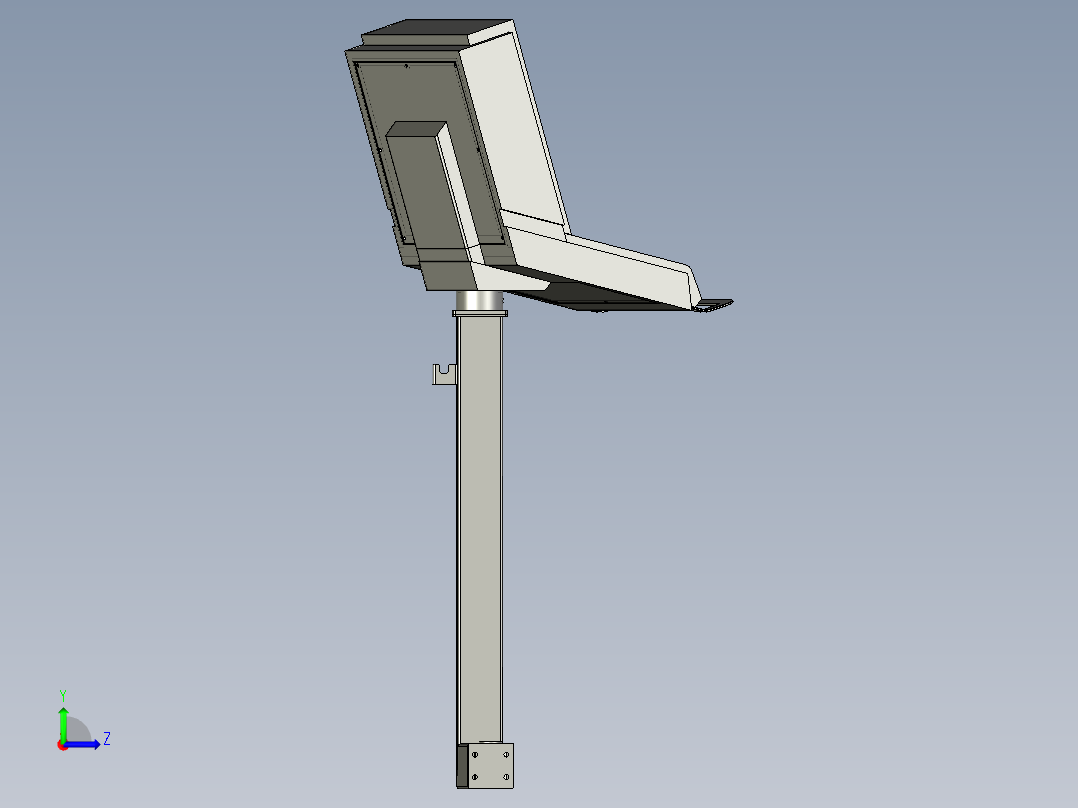 操作站装配体左视图