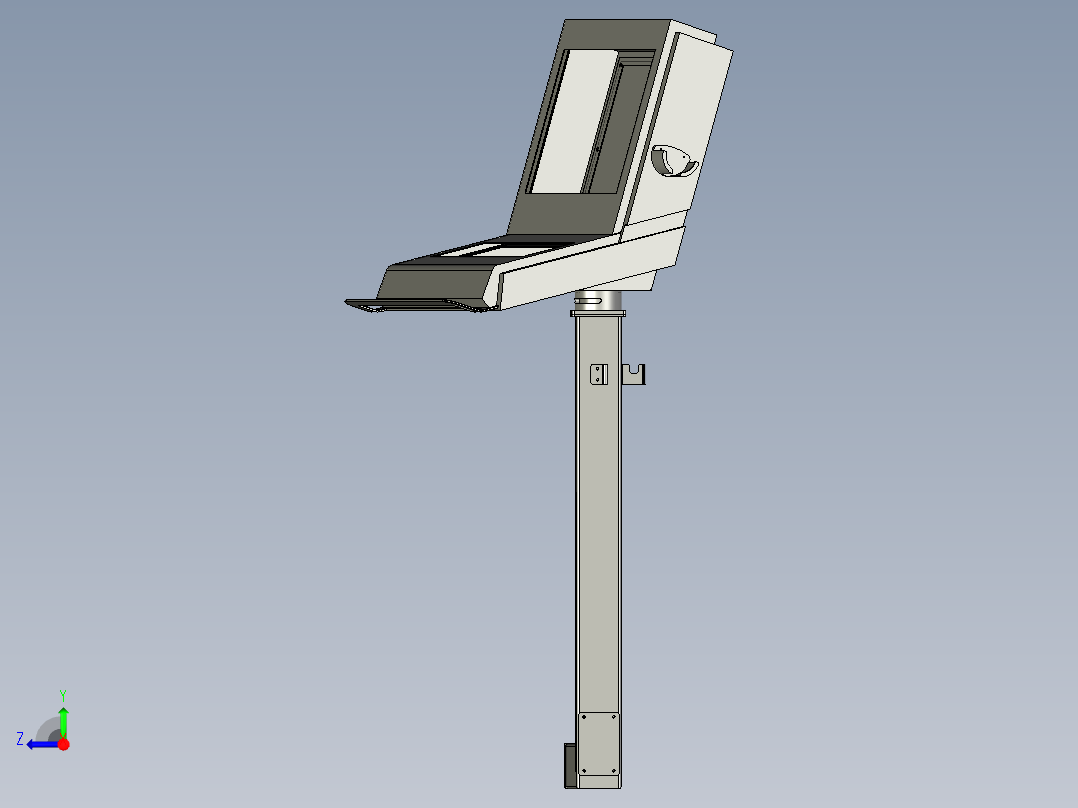 操作站装配体右视图
