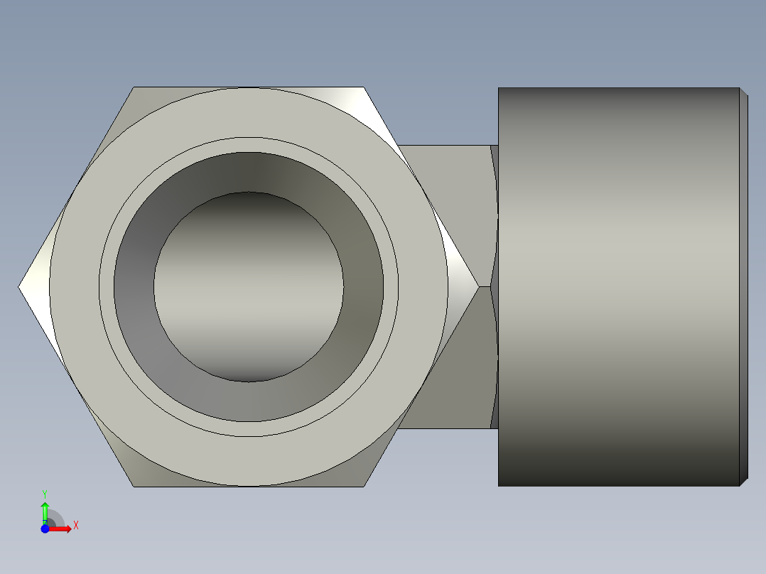 CQVP美制螺纹过渡接头1-2前视图