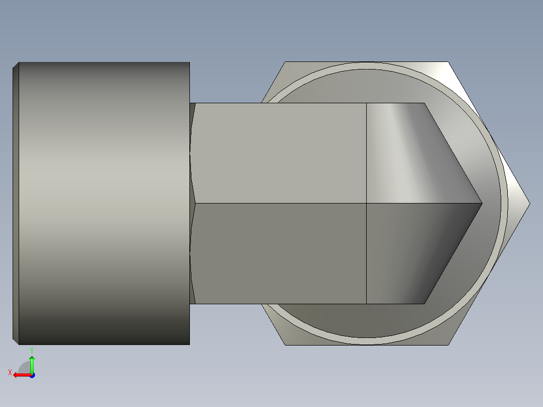 CQVP美制螺纹过渡接头1-2后视图