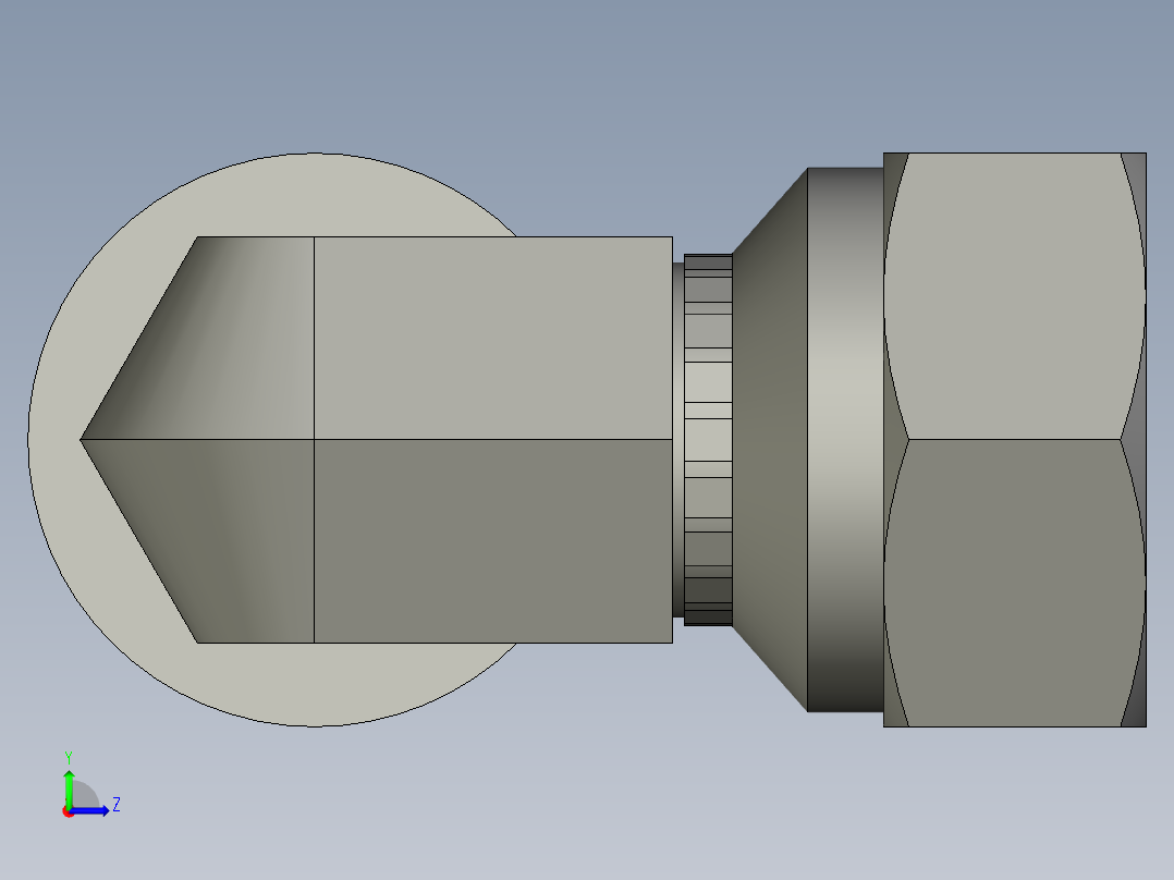 CQVP美制螺纹过渡接头1-2左视图