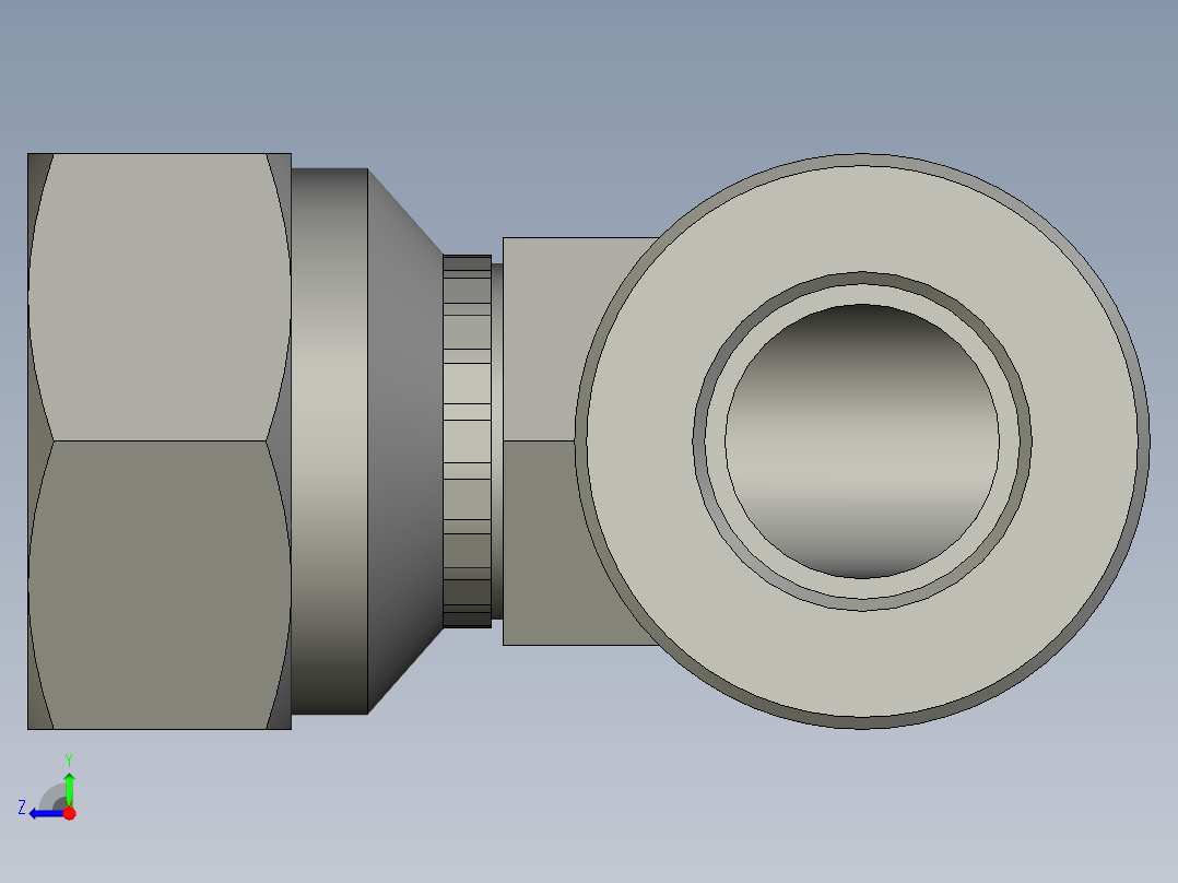 CQVP美制螺纹过渡接头1-2右视图