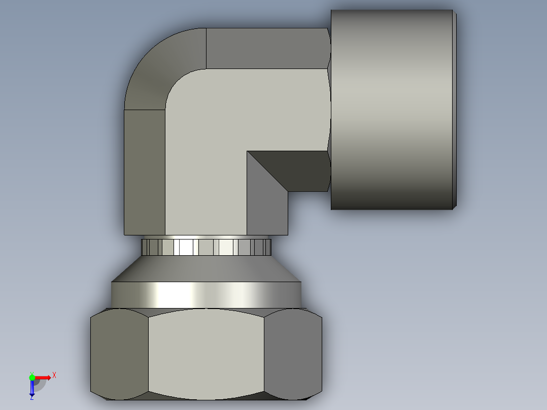 CQVP美制螺纹过渡接头1-2俯视图