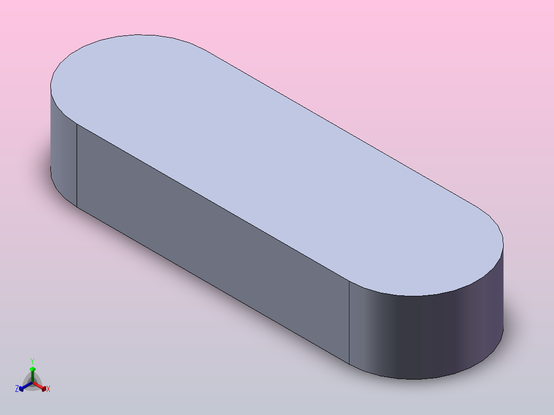 DIN 6885-1-A 2021 32X18 圆头平键正等轴测图