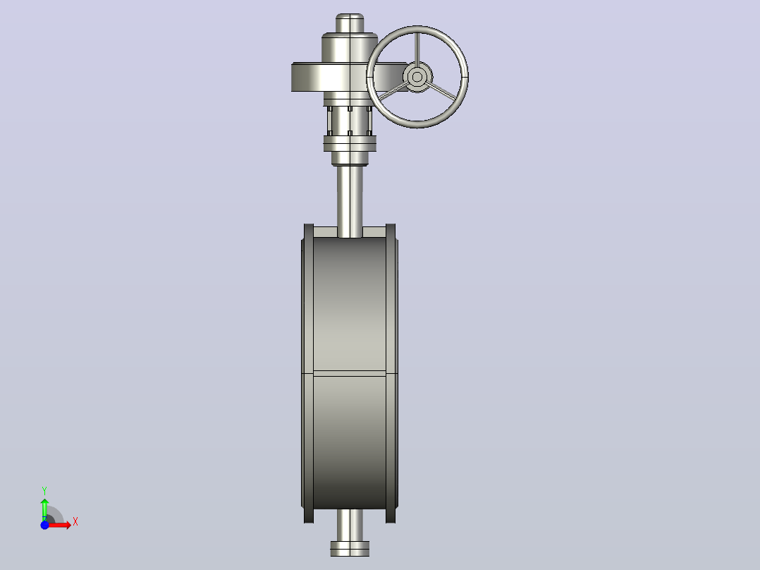 Dt943H(F)-10C.P.R.V-B[DN1200]阀，截止阀，风阀，蝶阀前视图