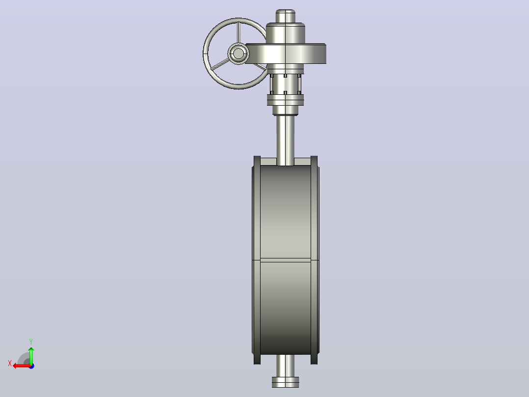 Dt943H(F)-10C.P.R.V-B[DN1200]阀，截止阀，风阀，蝶阀后视图