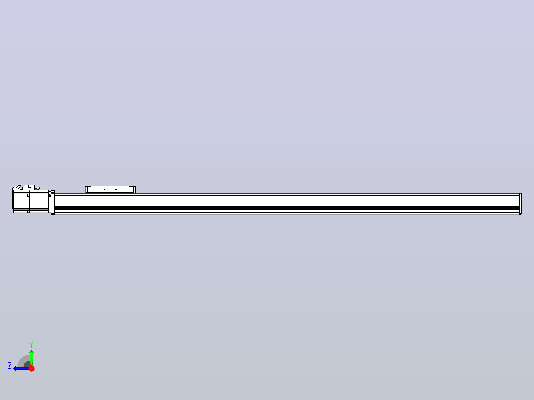 滚珠丝杠直线轴带导轨全封闭TPA-HCR-105D-1610C-L950-M-Y-P40-N3右视图