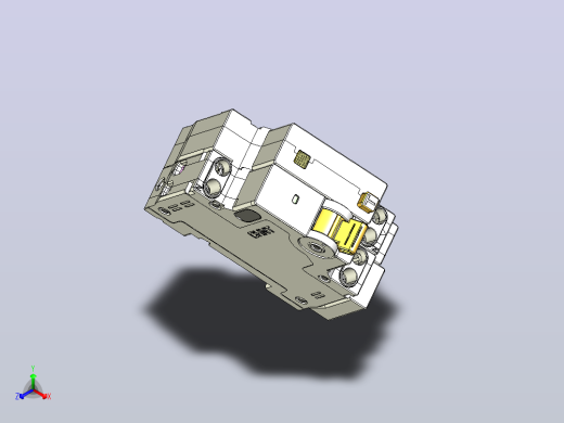 NBHLE-40&amp;1P&amp;N剩余电流动作断路器三维模型202307