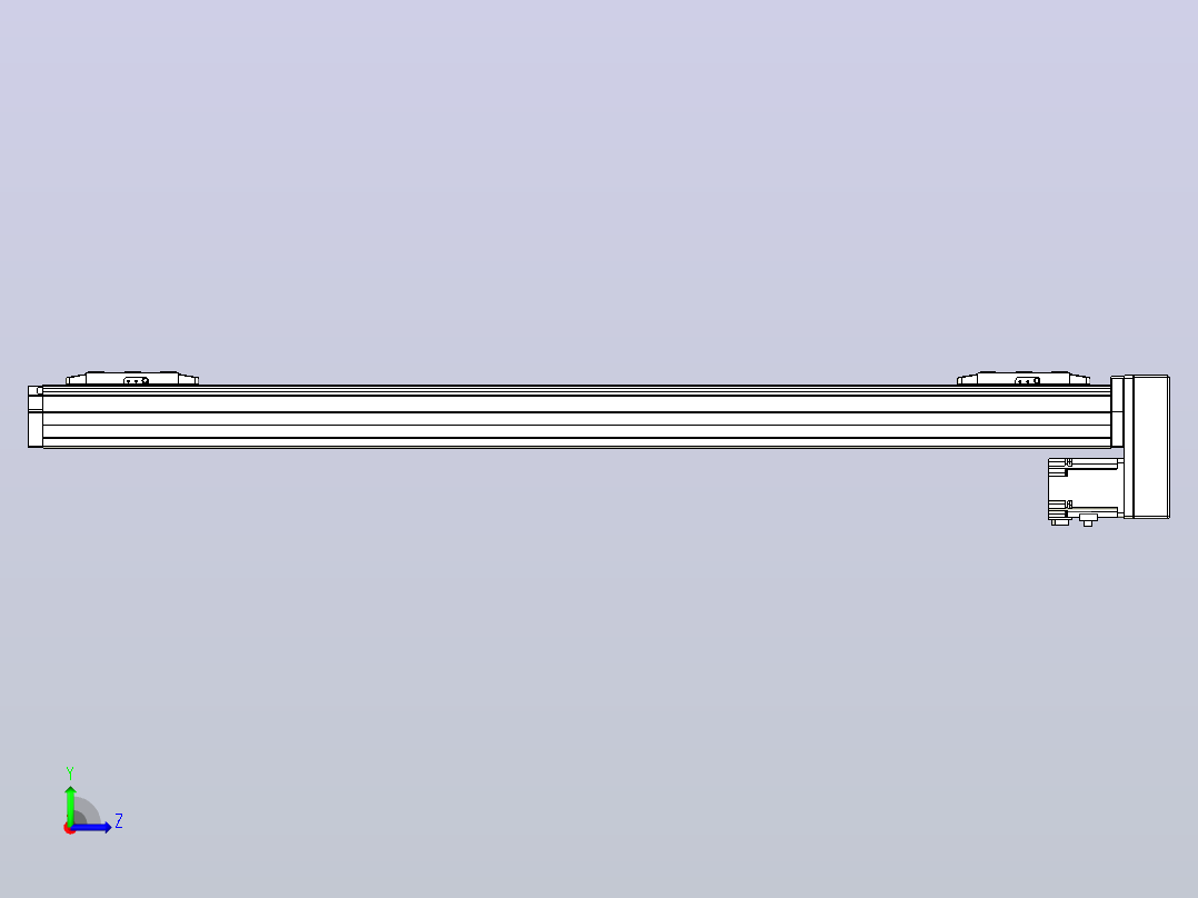 滚珠丝杠线性轴TPA-GCRS-80-1610C-L350-MP-M20-N3左视图