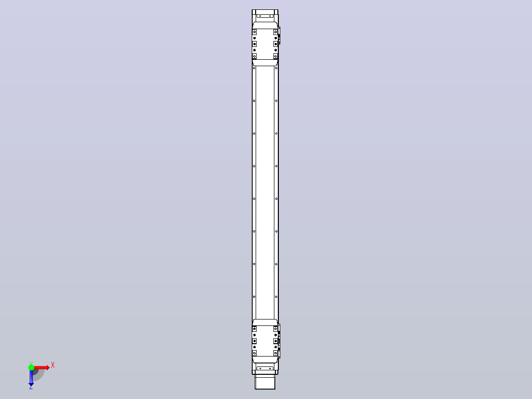 滚珠丝杠线性轴TPA-GCRS-80-1610C-L350-MP-M20-N3俯视图