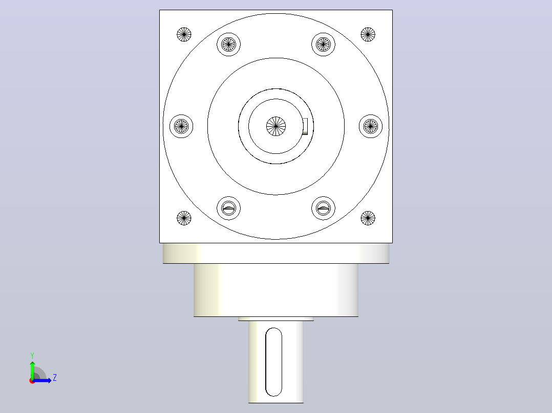 PW170-1(单轴进双轴出）换向器左视图