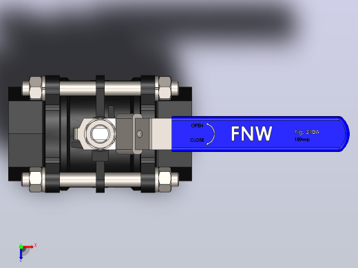 FNW-FNW311AL三片式内螺纹球阀俯视缩略图