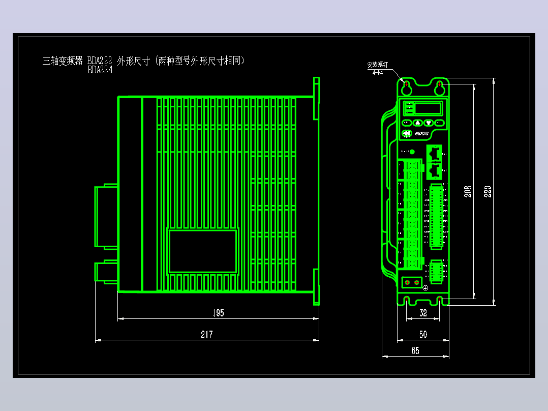 JSCC精研三轴变频器CAD BDA222
