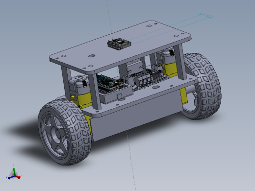 基于Arduino Nano的自平衡机器人部件3D图纸 Solidworks设计
