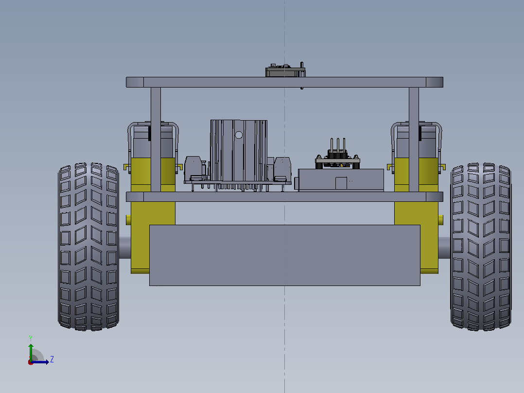 基于Arduino Nano的自平衡机器人部件3D图纸 Solidworks设计左视图