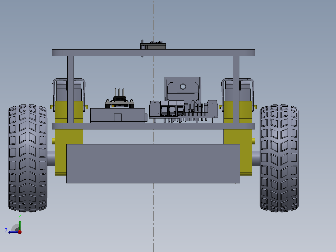 基于Arduino Nano的自平衡机器人部件3D图纸 Solidworks设计右视图