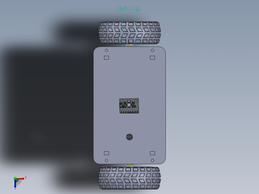 基于Arduino Nano的自平衡机器人部件3D图纸 Solidworks设计俯视缩略图