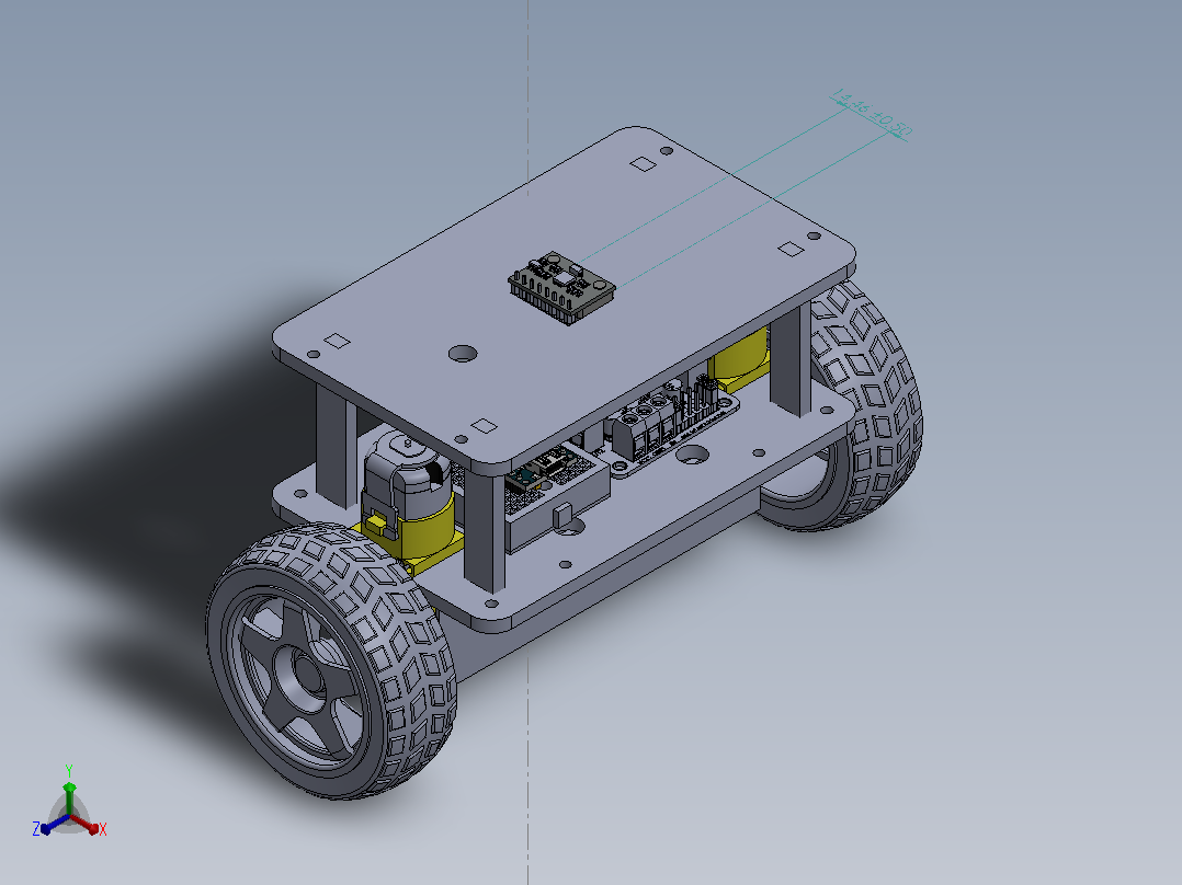 基于Arduino Nano的自平衡机器人部件3D图纸 Solidworks设计正等轴测图
