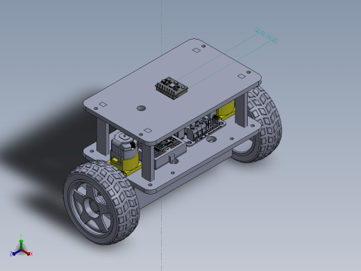 基于Arduino Nano的自平衡机器人部件3D图纸 Solidworks设计正等轴测缩略图