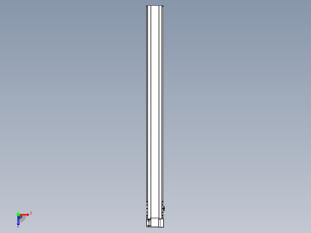皮带直线轴半封闭可选导轨TPA-HNB-175D-140-L1900-RP-Y-P75-N3俯视图