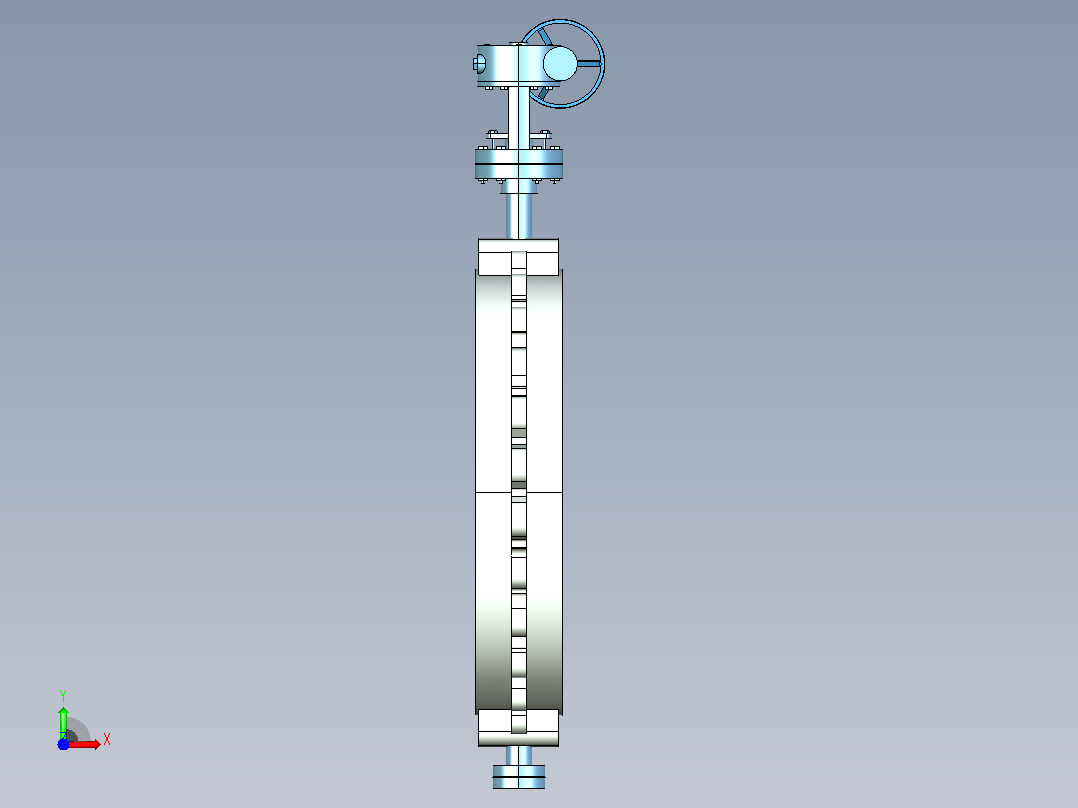 815L凸耳式美标蝶阀[API815L-36”]前视图