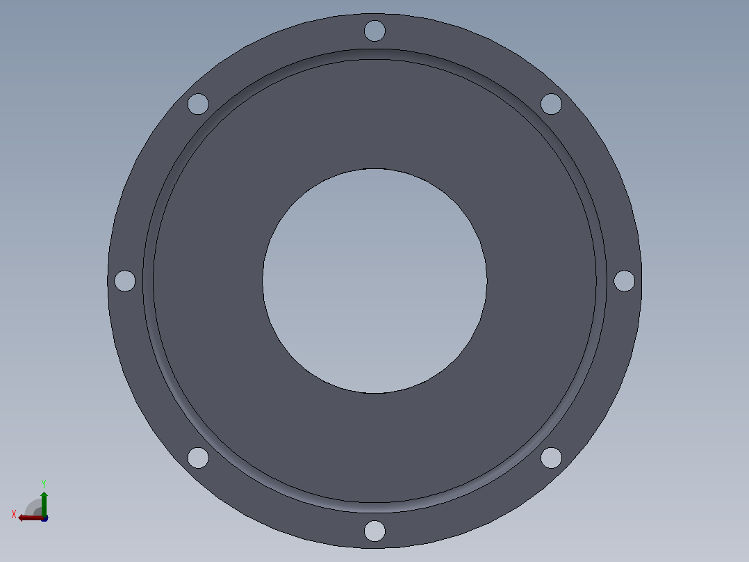 多套螺钉固定式轴承盖和嵌入式轴承盖3D模型Solidworks设计后视图