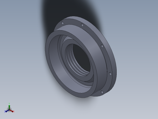 多套螺钉固定式轴承盖和嵌入式轴承盖3D模型Solidworks设计正等轴测缩略图