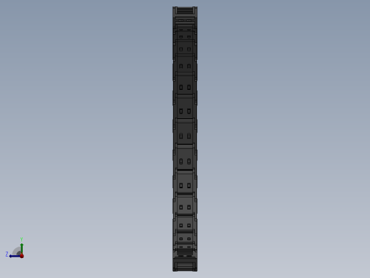 弯曲半径200内高25两侧打开型DB封闭式拖链_DMD25CDBA-25-25-200R-30右视缩略图