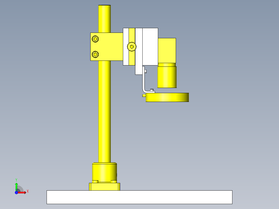 使用旋转滑台的角度测量仪前视图