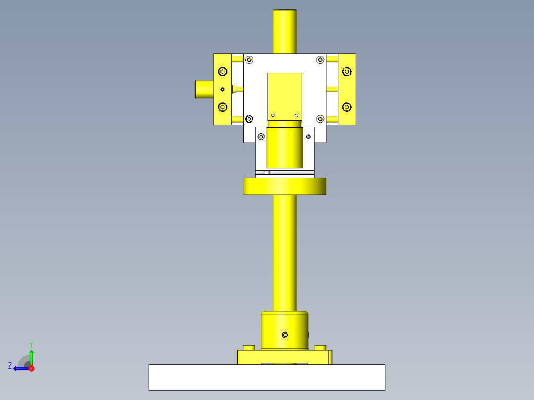 使用旋转滑台的角度测量仪右视图