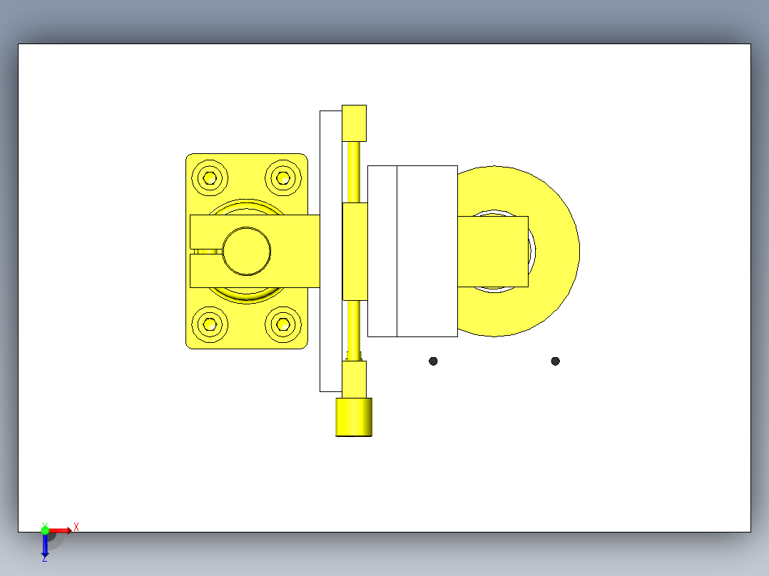 使用旋转滑台的角度测量仪俯视图