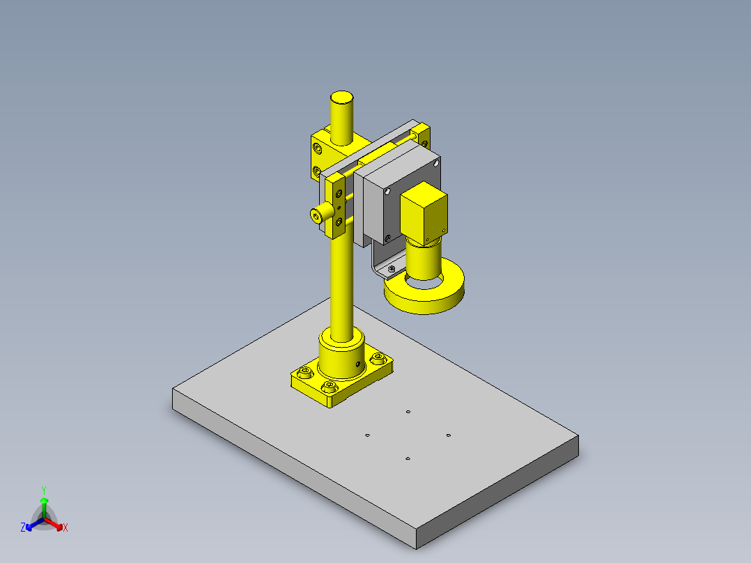 使用旋转滑台的角度测量仪正等轴测图