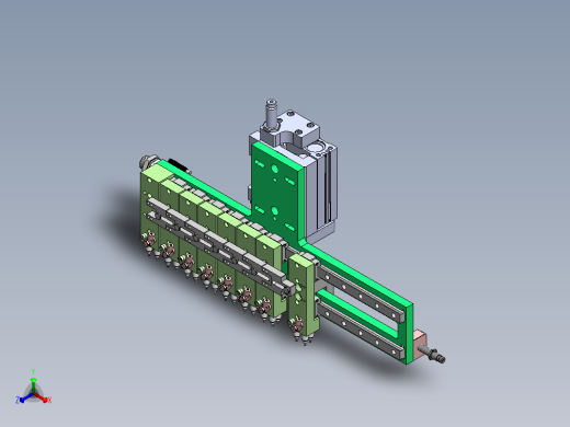 组合吸嘴组件 变距机构sw17可编辑正等轴测缩略图