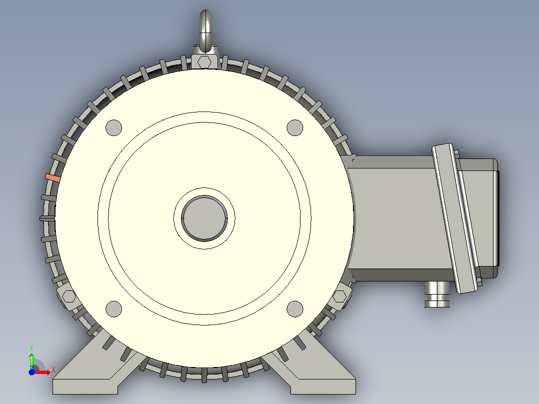 玉米脱粒机（cad+pro+说明书）前视图