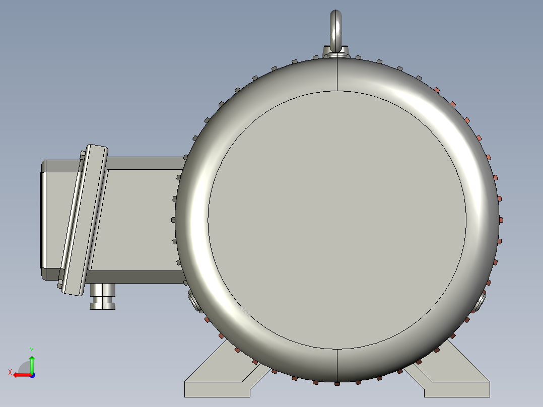 玉米脱粒机（cad+pro+说明书）后视图