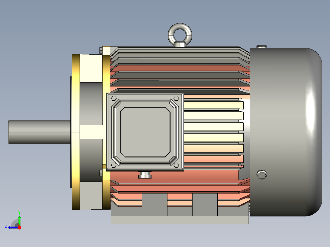 玉米脱粒机（cad+pro+说明书）右视图