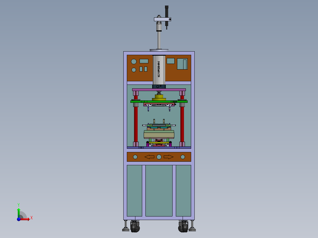 加热压螺丝机sw12可编辑前视图