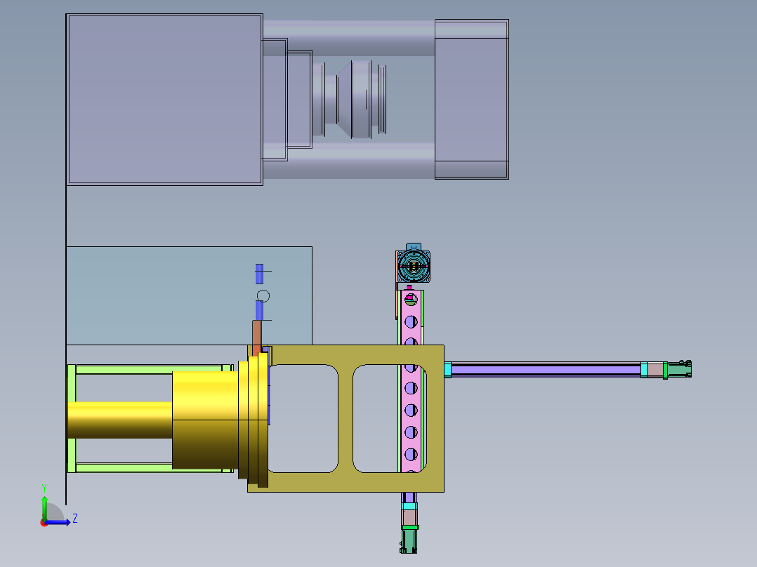 钢棒自动上料设备sw2020可编辑左视图