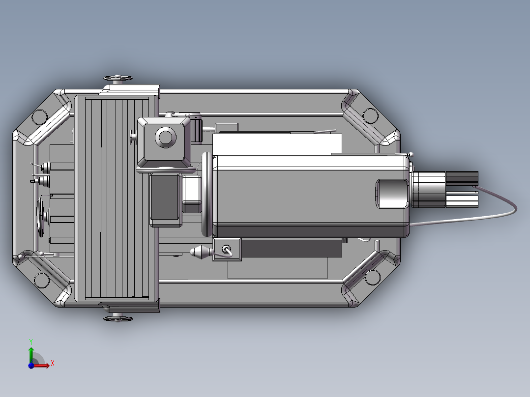 X62W万能铣床外形三维模型图stp通用格式机械自动化数模前视图