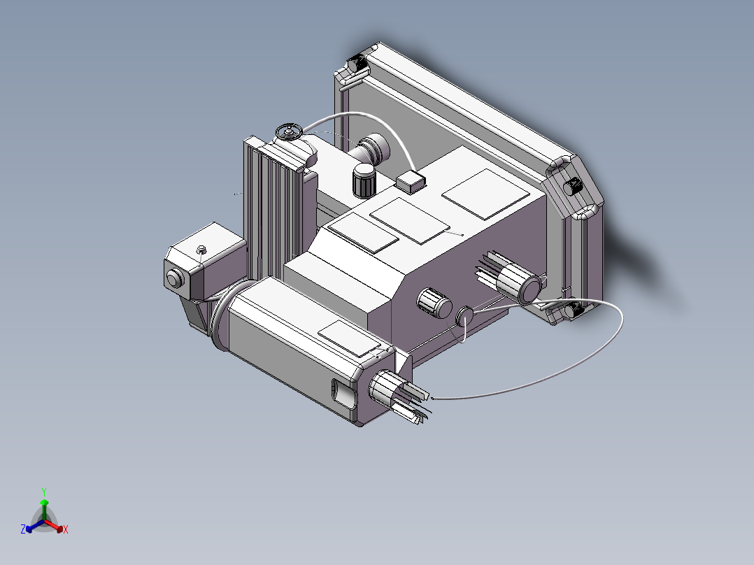 X62W万能铣床外形三维模型图stp通用格式机械自动化数模正等轴测图